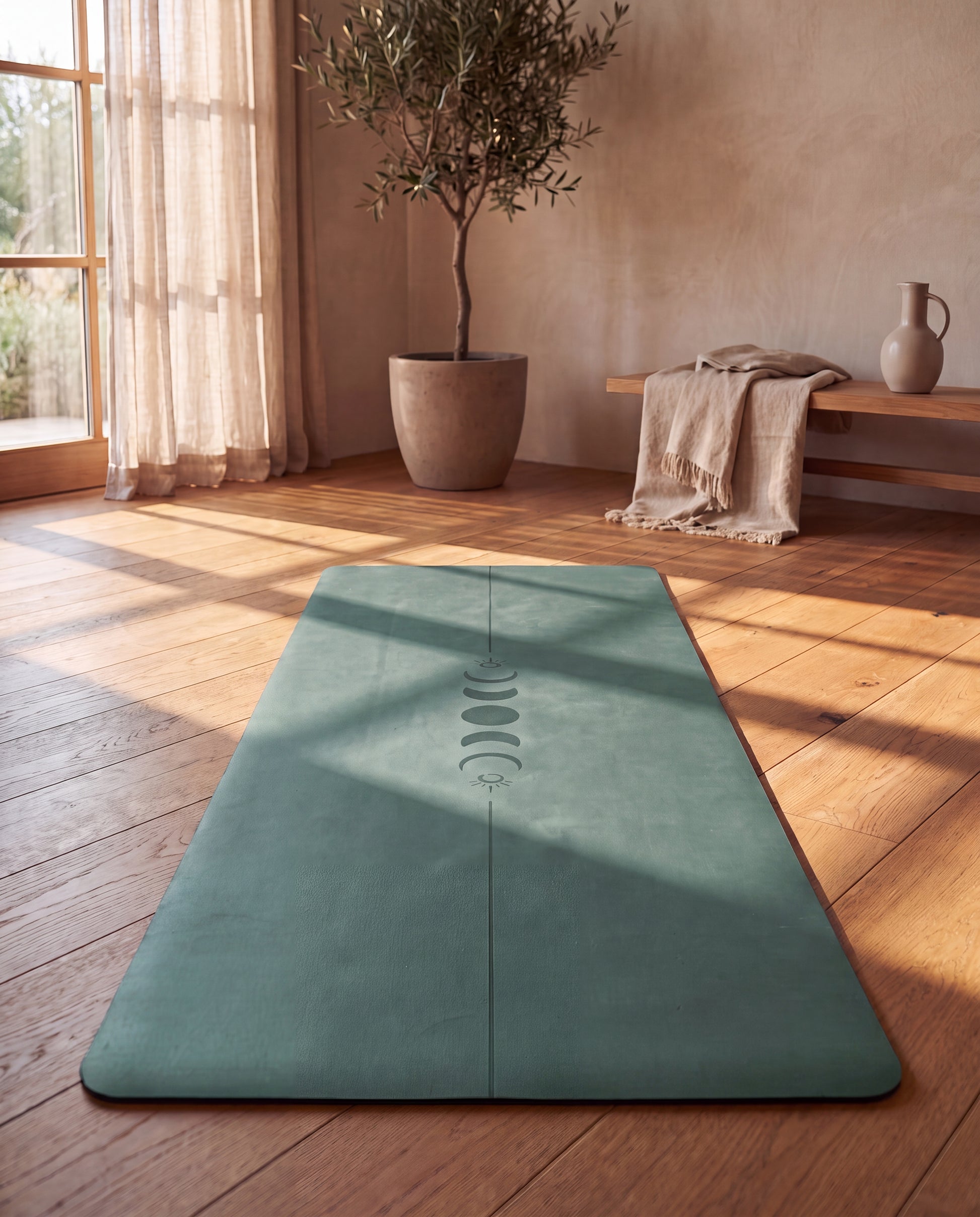 Rutschfeste Yogamatte türkis